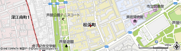 兵庫県芦屋市松浜町9周辺の地図