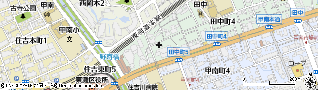 田中町西公園周辺の地図