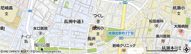 尼崎市立　長洲こどもクラブ周辺の地図
