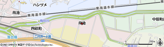 愛知県豊橋市二川町（鼡池）周辺の地図