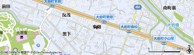 愛知県豊橋市大岩町東畑周辺の地図