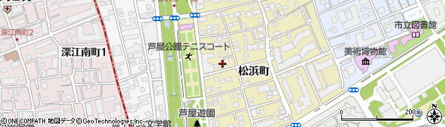兵庫県芦屋市松浜町5-9周辺の地図