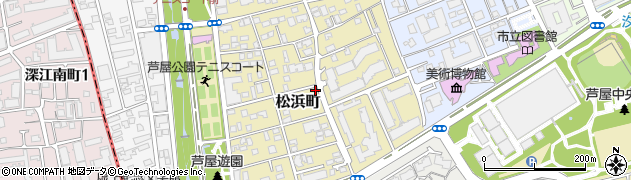兵庫県芦屋市松浜町9-20周辺の地図
