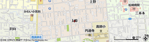 愛知県豊橋市上野町上原周辺の地図
