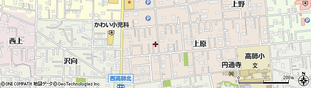 愛知県豊橋市上野町上原17周辺の地図