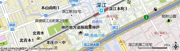 兵庫県神戸市東灘区深江本町4丁目5周辺の地図
