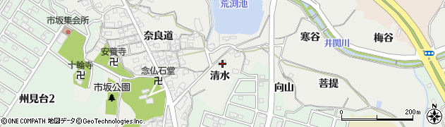 京都府木津川市市坂（清水）周辺の地図