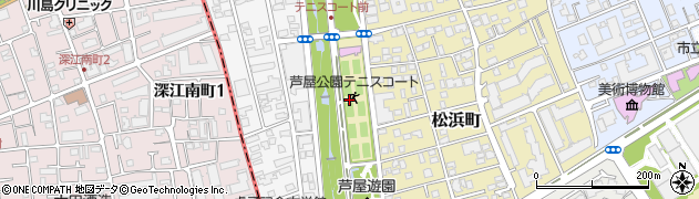 兵庫県芦屋市松浜町4周辺の地図