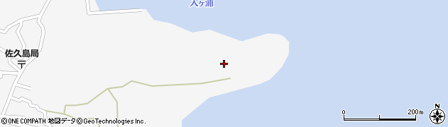 愛知県西尾市一色町佐久島（逸崎）周辺の地図