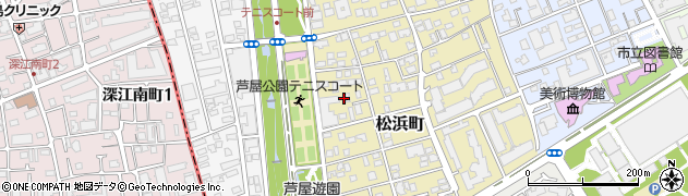兵庫県芦屋市松浜町5周辺の地図