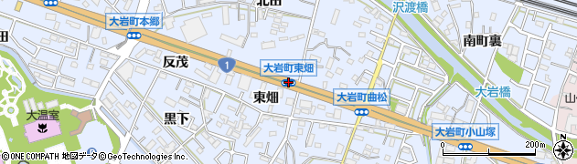大岩町東畑周辺の地図
