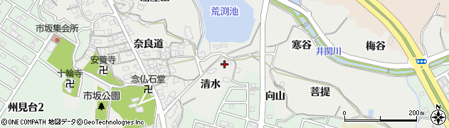 京都府木津川市市坂清水21周辺の地図