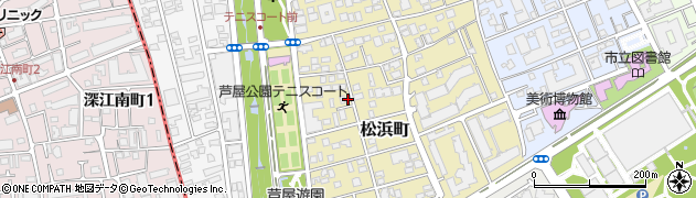 兵庫県芦屋市松浜町5-4周辺の地図