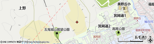 兵庫県神戸市灘区畑原（長尾山）周辺の地図