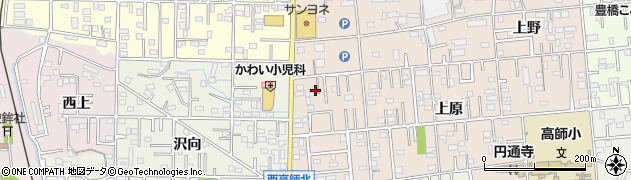 愛知県豊橋市上野町上原5周辺の地図