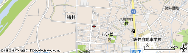 静岡県袋井市諸井周辺の地図