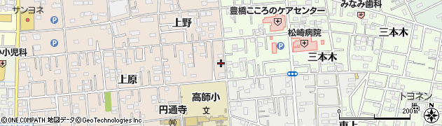 愛知県豊橋市上野町上原138周辺の地図