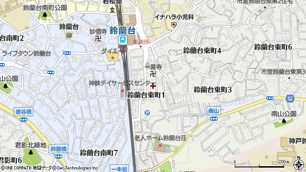 〒651-1112 兵庫県神戸市北区鈴蘭台東町の地図