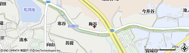 京都府木津川市市坂（梅谷）周辺の地図