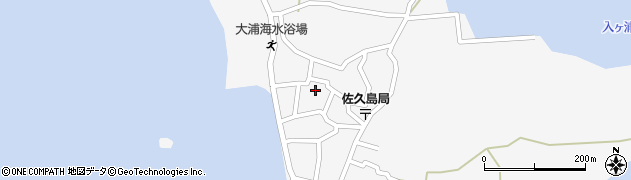 愛知県西尾市一色町佐久島（西屋敷）周辺の地図