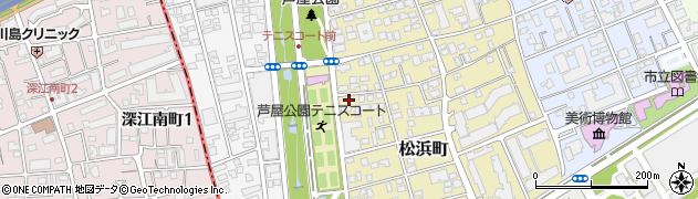 兵庫県芦屋市松浜町5-20周辺の地図