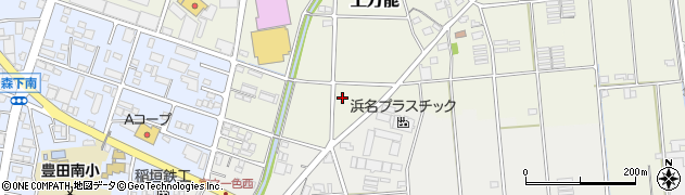 静岡県磐田市上万能周辺の地図