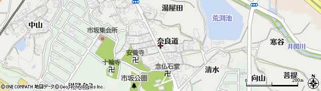 京都府木津川市市坂奈良道周辺の地図