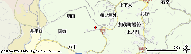 京都府木津川市加茂町岩船切田周辺の地図