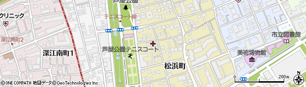 兵庫県芦屋市松浜町5-24周辺の地図