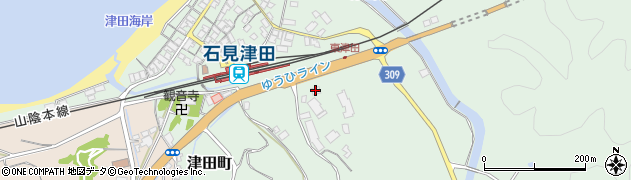 ローソン・ポプラ益田津田店周辺の地図