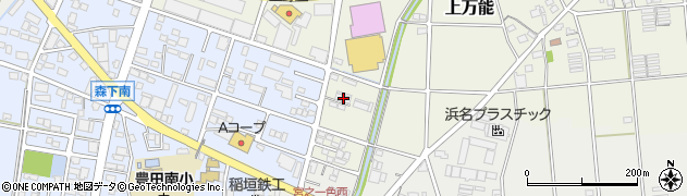 静岡県磐田市上万能256周辺の地図