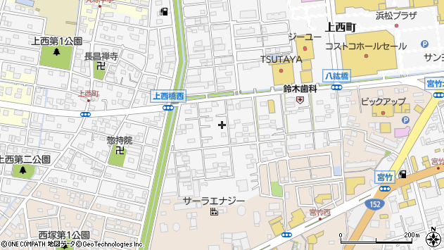 〒435-0048 静岡県浜松市中央区上西町の地図