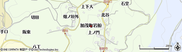 京都府木津川市加茂町岩船周辺の地図