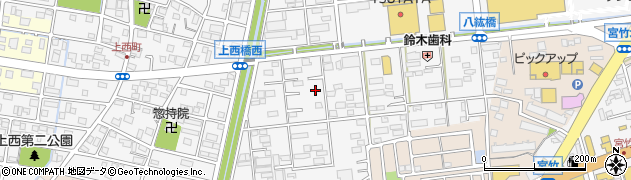 静岡県浜松市中央区上西町周辺の地図