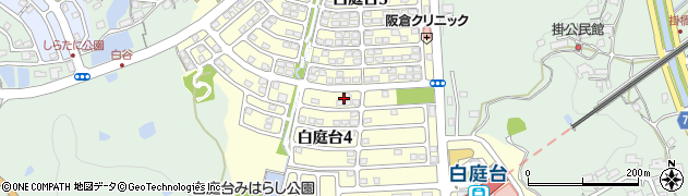 奈良県生駒市白庭台周辺の地図