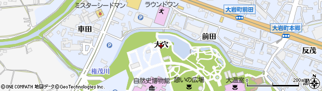 愛知県豊橋市大岩町（大穴）周辺の地図