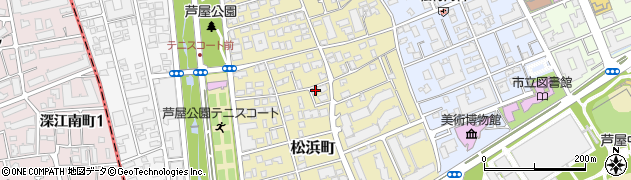 兵庫県芦屋市松浜町6-23周辺の地図