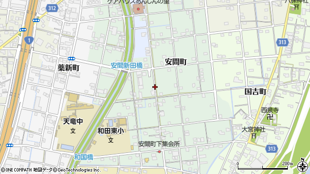 〒435-0012 静岡県浜松市中央区安間町の地図