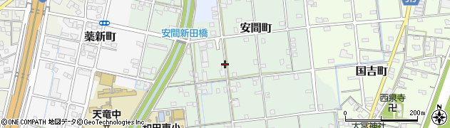 静岡県浜松市中央区安間町周辺の地図