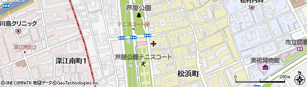 兵庫県芦屋市松浜町3-10周辺の地図