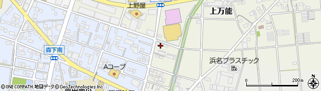静岡県磐田市上万能259周辺の地図