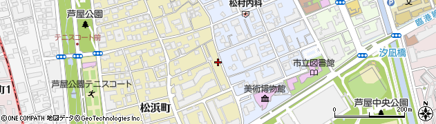 兵庫県芦屋市松浜町7-4周辺の地図