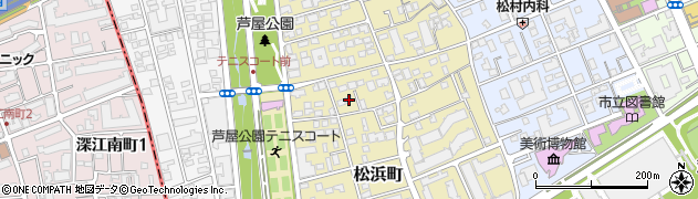 兵庫県芦屋市松浜町2-9周辺の地図