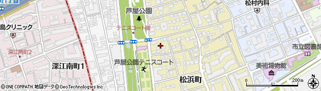 兵庫県芦屋市松浜町3周辺の地図
