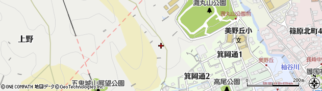 兵庫県神戸市灘区五毛（西山）周辺の地図