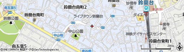 兵庫県神戸市北区鈴蘭台南町周辺の地図