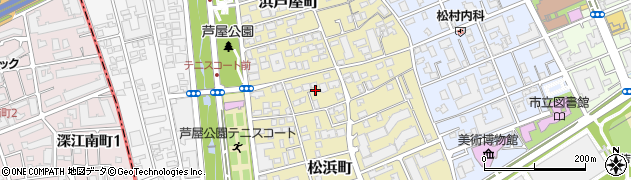 兵庫県芦屋市松浜町2周辺の地図