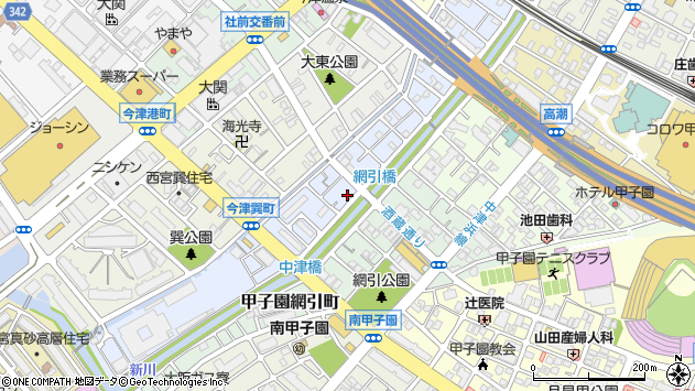 〒663-8222 兵庫県西宮市今津久寿川町の地図