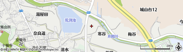 京都府木津川市市坂（寒谷）周辺の地図