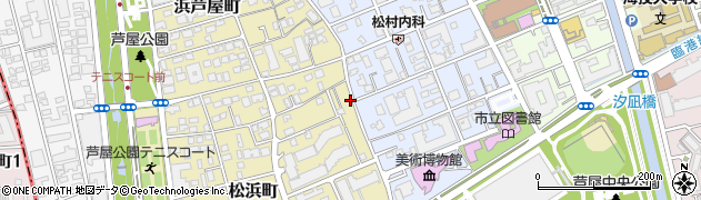 兵庫県芦屋市松浜町7周辺の地図